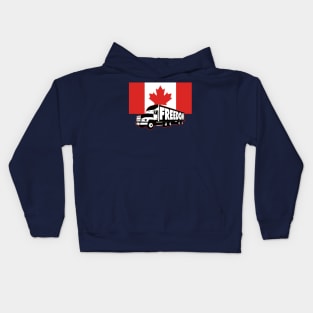 Canada Freedom Convoy Trucker Kids Hoodie